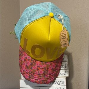 NATURAL LIFE Yellow and Pink Trucker Hat